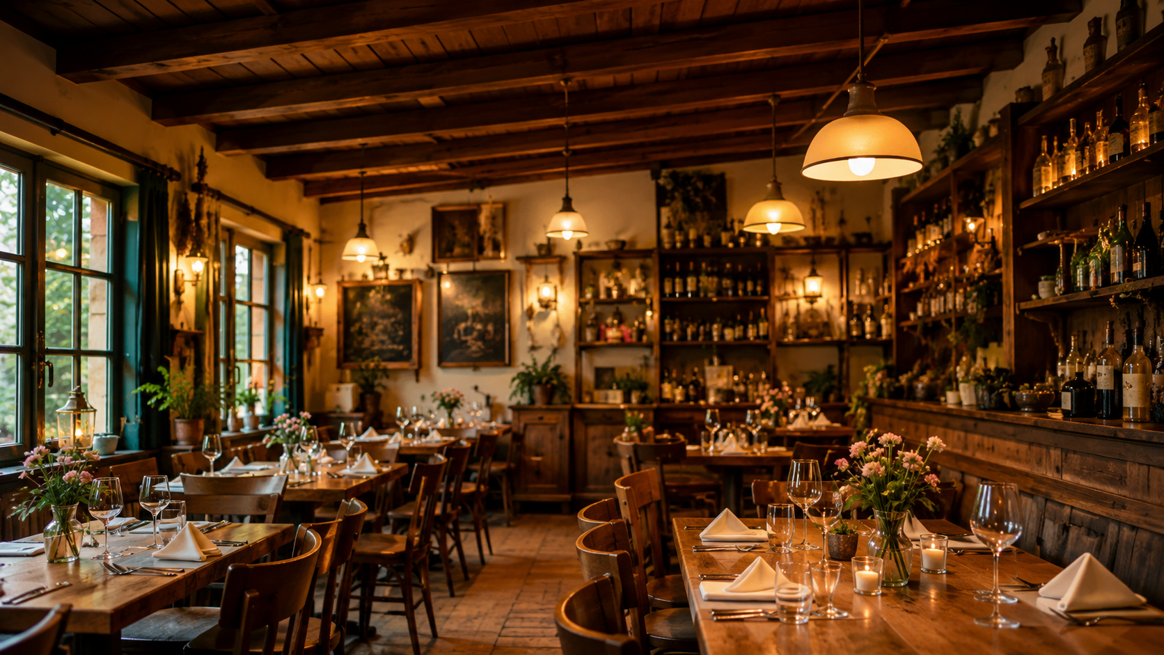 Gemütlicher Restaurant-Innenraum