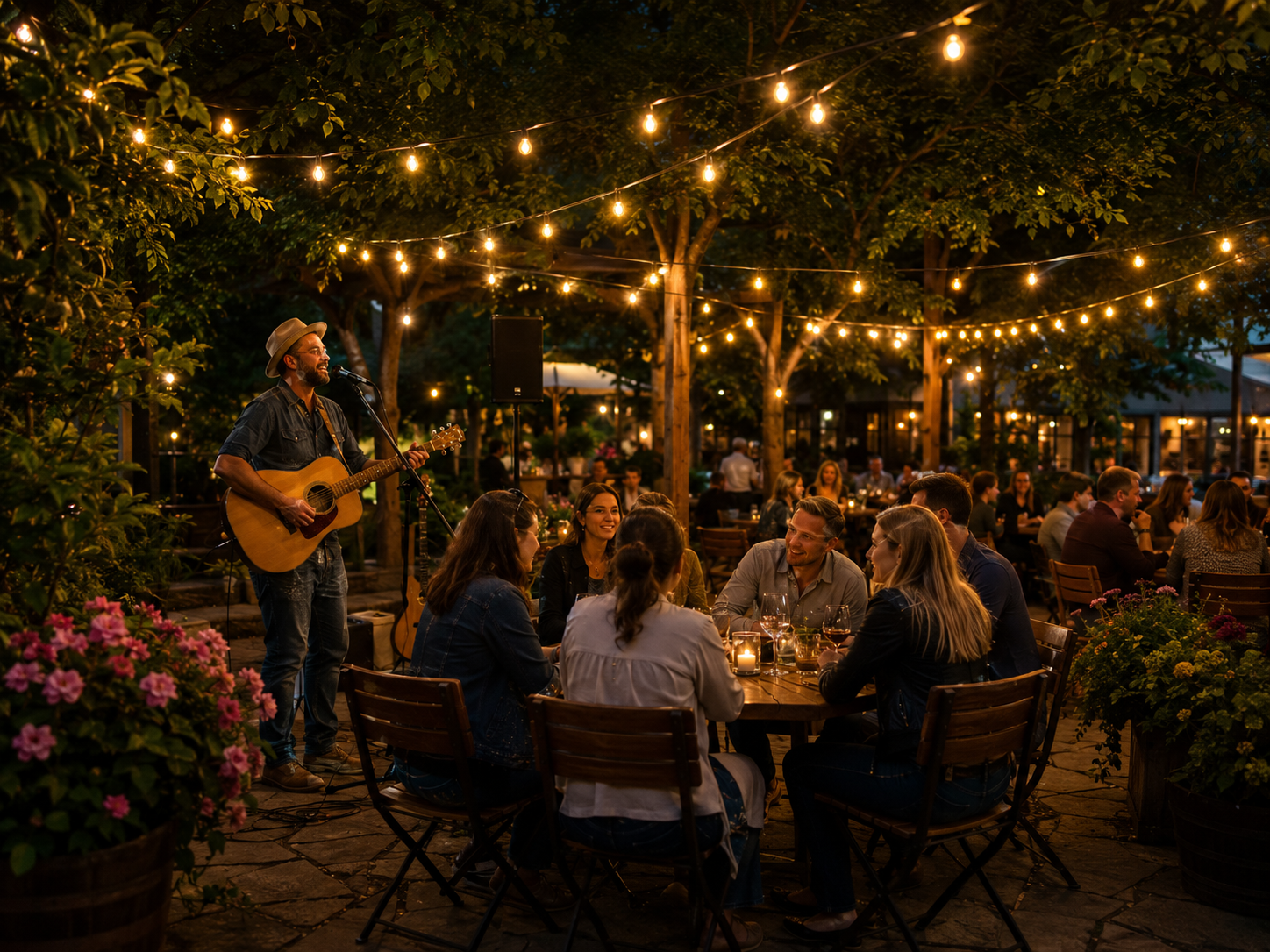 Live-Musik im Biergarten